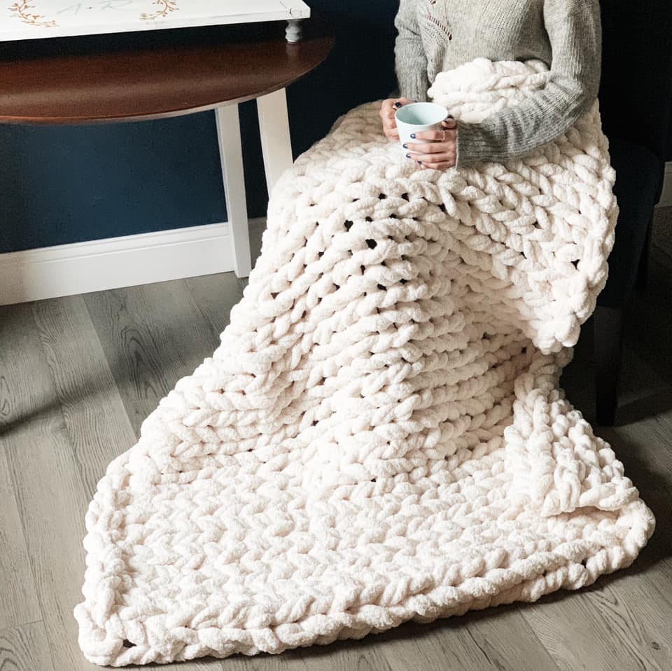 Cozy Hand Knit Blanket Workshop