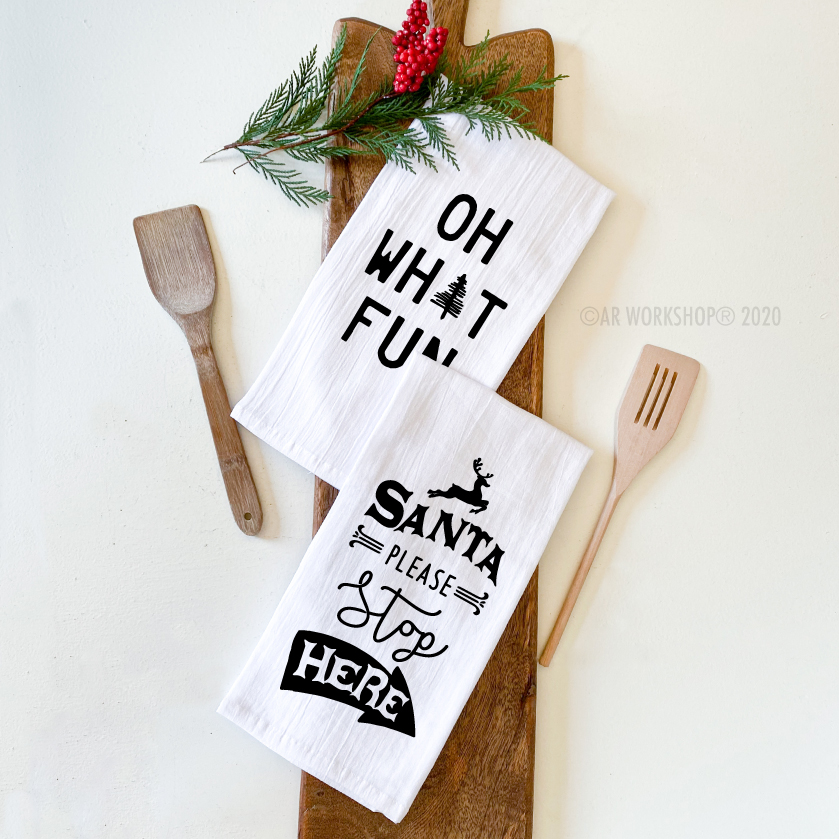 Oh What Fun! Holiday Tea Towel