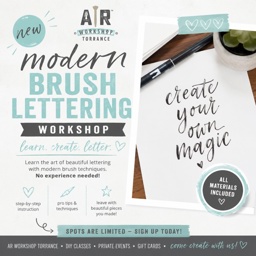 Intro to Modern Brush Lettering at AR Workshop Torrance